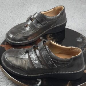 Finn Comfort Aachen Shoes Leather Comfort Casual wedge double strap Size 41